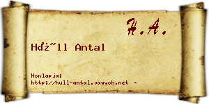 Hüll Antal névjegykártya